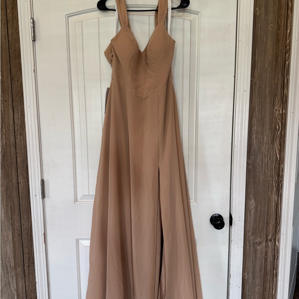 Azazie Tan Wedding Dress
